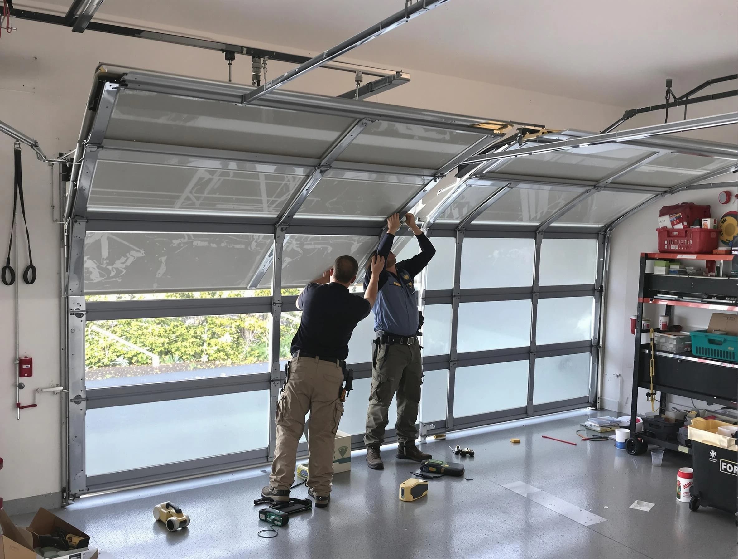 USA Garage Door Experts certified technician performing precision garage door repair in Bristol