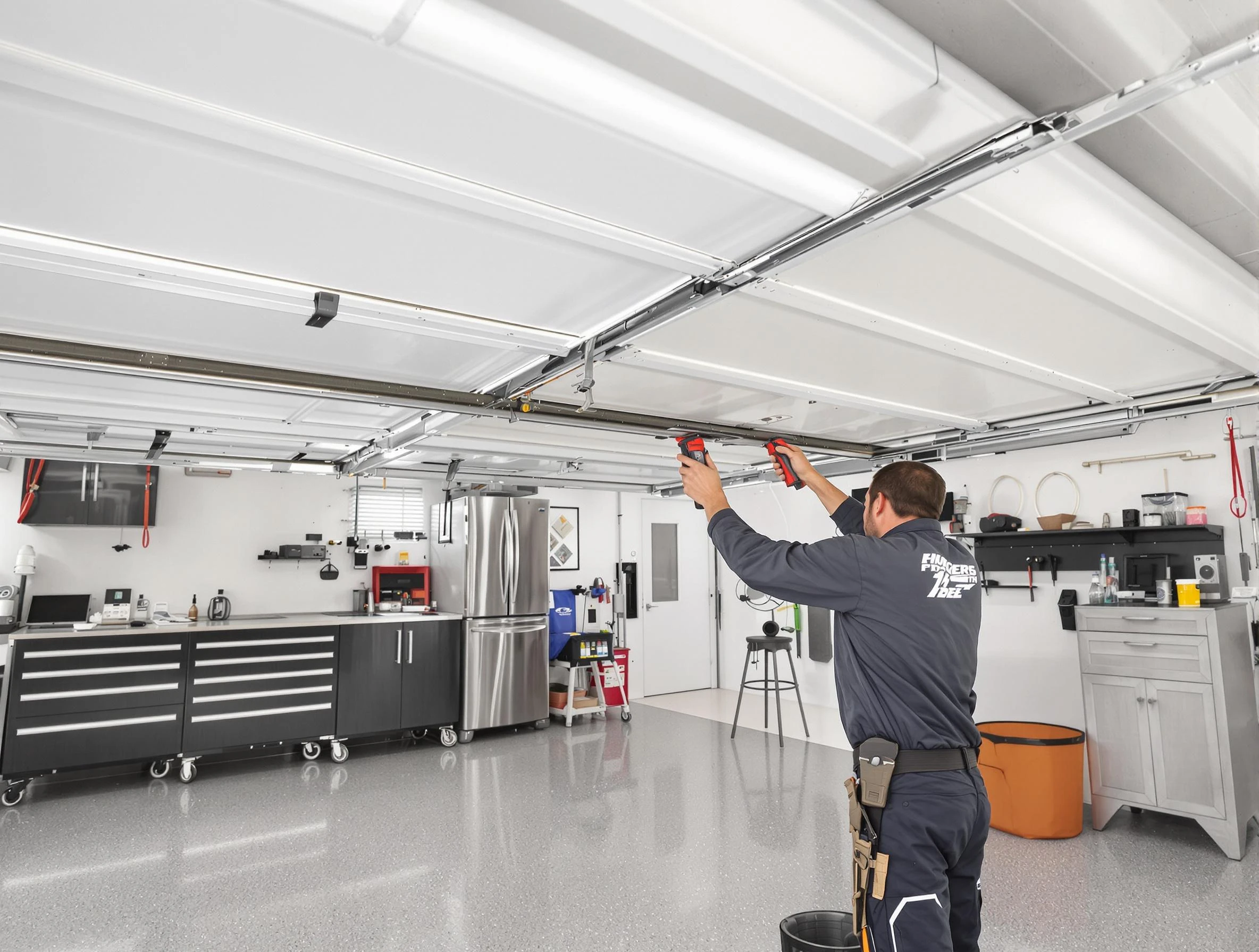 Overhead garage door repair service by USA Garage Door Experts in New Haven