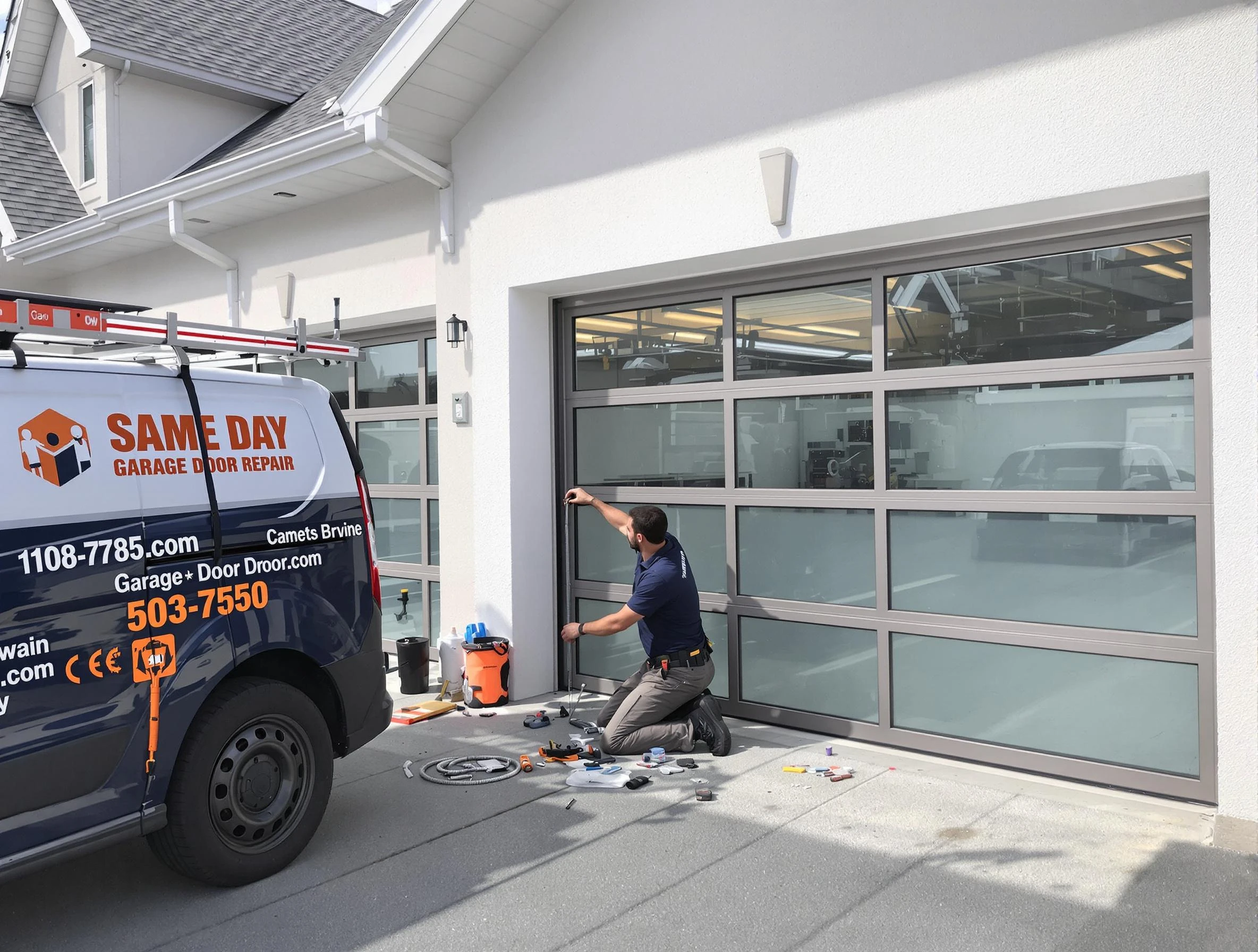 Same-day garage door repair service by USA Garage Door Experts in New Haven